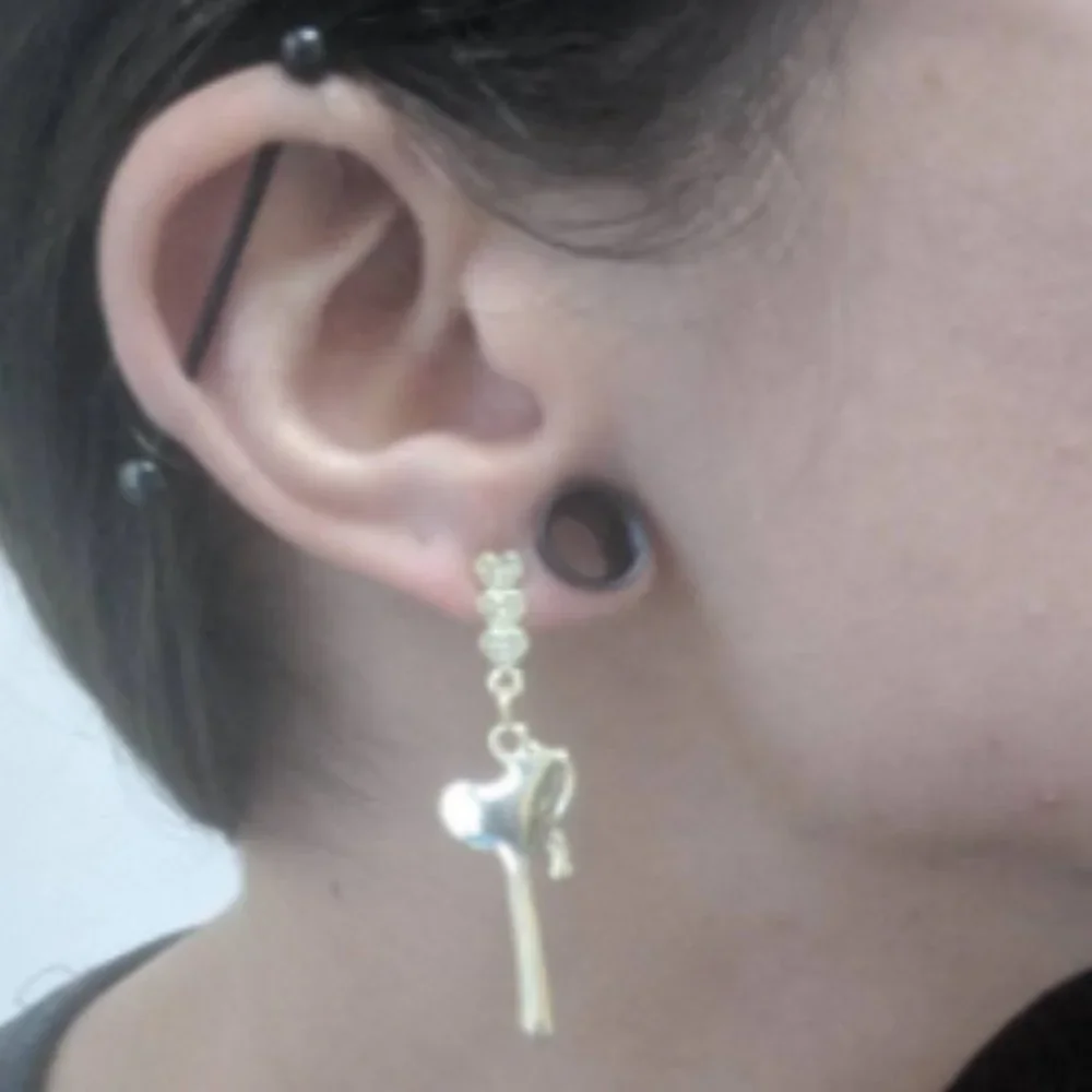 Silver Melting Hearts Hanging Earrings - Picture 2 of 5